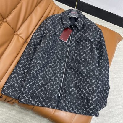  GUCCI MEN'S WOOL JACKET WITH GG SHADOW 803984 #3832 - Image 16