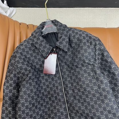  GUCCI MEN'S WOOL JACKET WITH GG SHADOW 803984 #3832 - Image 19