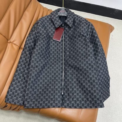 Replica GUCCI MEN'S WOOL JACKET WITH GG SHADOW 803984 #3832