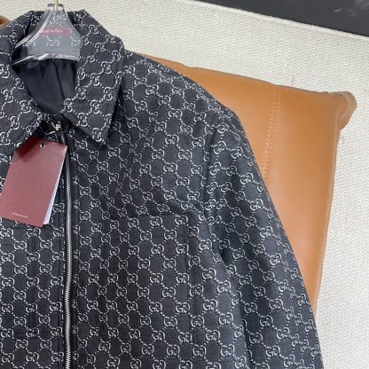  GUCCI MEN'S WOOL JACKET WITH GG SHADOW 803984 #3832 - Image 22