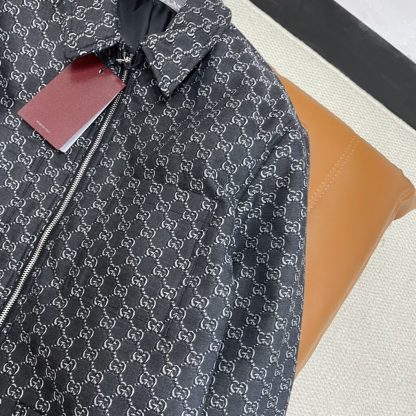  GUCCI MEN'S WOOL JACKET WITH GG SHADOW 803984 #3832 - Image 13