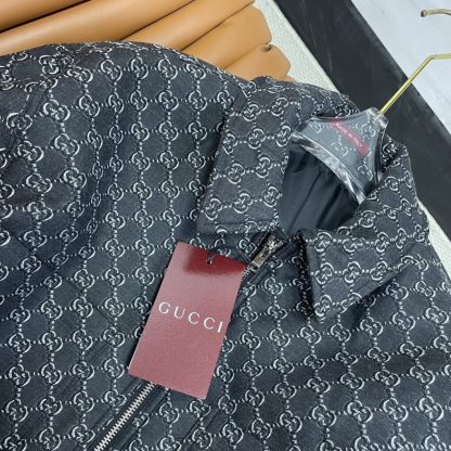  GUCCI MEN'S WOOL JACKET WITH GG SHADOW 803984 #3832 - Image 8