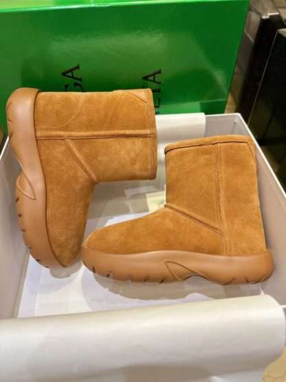  Bottega Veneta Snap Ankle Boot Caramel For Women #3800 - Image 6