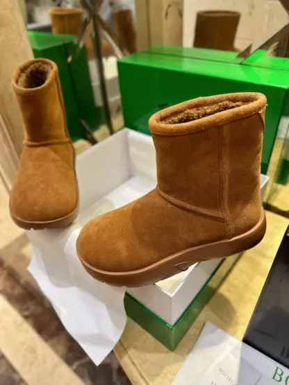  Bottega Veneta Snap Ankle Boot Caramel For Women #3800 - Image 8