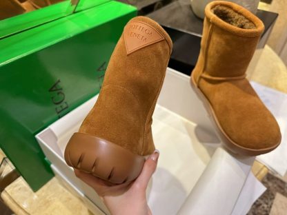  Bottega Veneta Snap Ankle Boot Caramel For Women #3800 - Image 10
