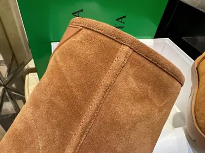  Bottega Veneta Snap Ankle Boot Caramel For Women #3800 - Image 14