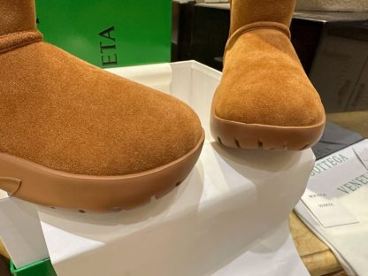  Bottega Veneta Snap Ankle Boot Caramel For Women #3800 - Image 15