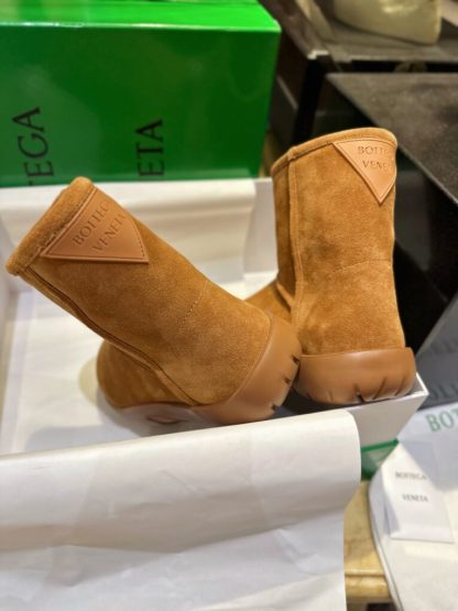  Bottega Veneta Snap Ankle Boot Caramel For Women #3800 - Image 9