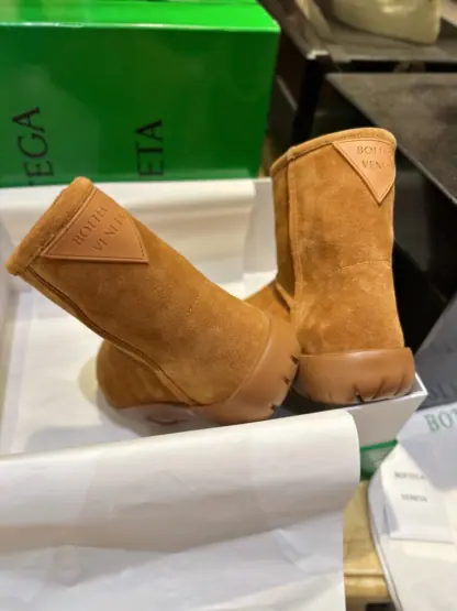  Bottega Veneta Snap Ankle Boot Caramel For Women #3800 - Image 9