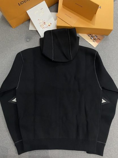  Louis Vuitton Graphic Intarsia Zipped Cotton Hoodie For Men 1AFXKW #3854 - Image 11