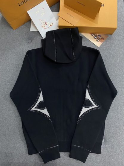  Louis Vuitton Graphic Intarsia Zipped Cotton Hoodie For Men 1AFXKW #3854 - Image 18