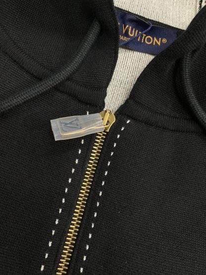  Louis Vuitton Graphic Intarsia Zipped Cotton Hoodie For Men 1AFXKW #3854 - Image 2