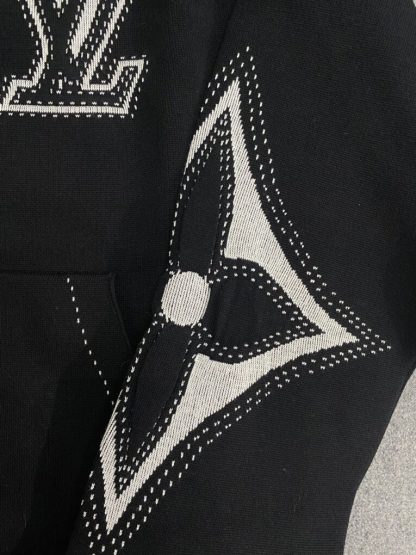  Louis Vuitton Graphic Intarsia Zipped Cotton Hoodie For Men 1AFXKW #3854 - Image 6