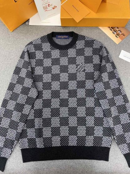  Louis Vuitton Damier Wool Crewneck Sweater Knitwear For Men #3853 - Image 2