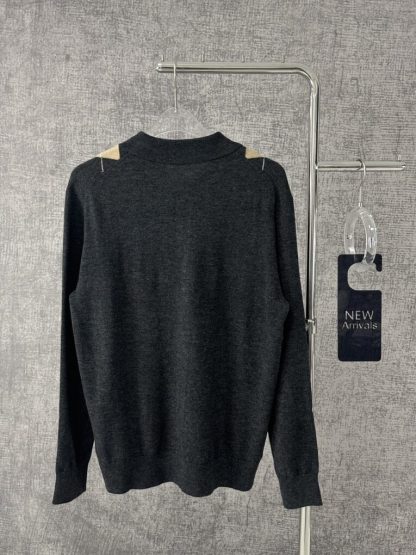  Miu Miu Cashmere knit polo shirt Grey #3890 - Image 3