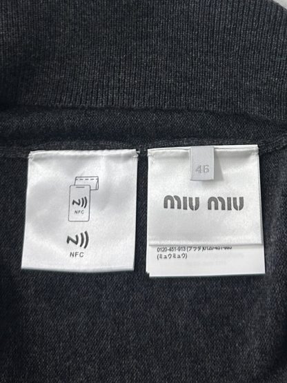  Miu Miu Cashmere knit polo shirt Grey #3890 - Image 6