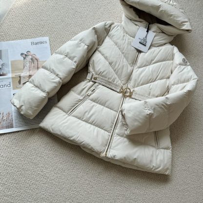 REPLICA MONCLER BROSSE DIAGONAL-QUILTED HOODED SHORT DOWN JACKET WHITE #3892 - Image 3