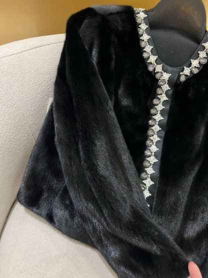  Fendi Black mink jacket with crystals For Women 24SS #3784 - Image 6