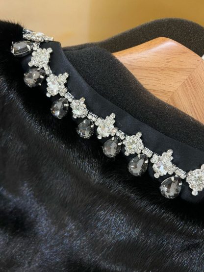  Fendi Black mink jacket with crystals For Women 24SS #3784 - Image 8