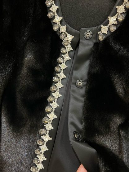  Fendi Black mink jacket with crystals For Women 24SS #3784 - Image 7