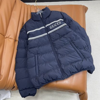  GUCCI MEN'S NAVY NYLON PUFFER DOWN JACKET 794821 #3830 - Image 10