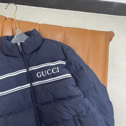  GUCCI MEN'S NAVY NYLON PUFFER DOWN JACKET 794821 #3830 - Image 6
