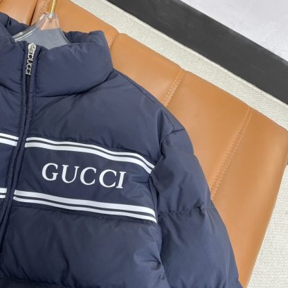  GUCCI MEN'S NAVY NYLON PUFFER DOWN JACKET 794821 #3830 - Image 3
