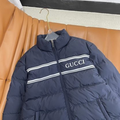  GUCCI MEN'S NAVY NYLON PUFFER DOWN JACKET 794821 #3830 - Image 7