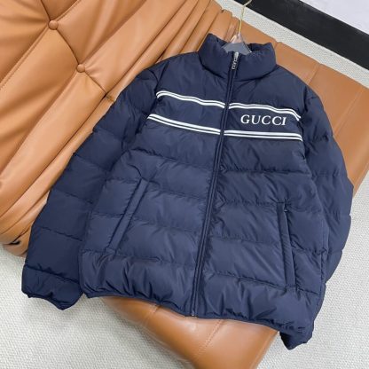 GUCCI MEN'S NAVY NYLON PUFFER DOWN JACKET 794821 #3830 - Image 11