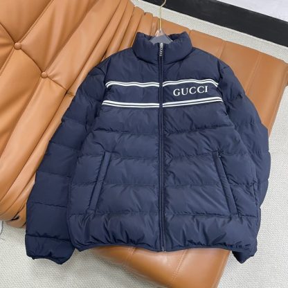  GUCCI MEN'S NAVY NYLON PUFFER DOWN JACKET 794821 #3830 - Image 12