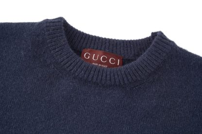  GUCCI MEN'S WOOL SWEATER WITH GUCCI INTARSIA #3839 - Image 7