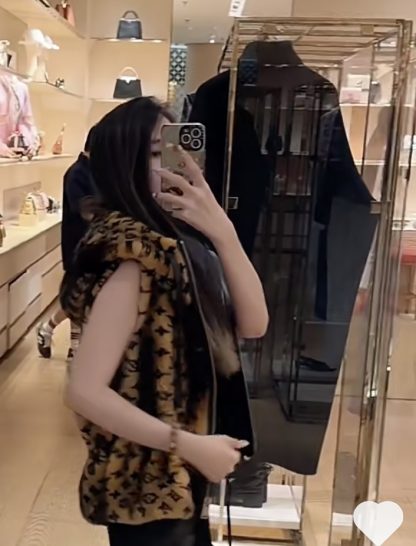  Louis Vuitton Monogram Mink Hooded Gilet #3782 - Image 9