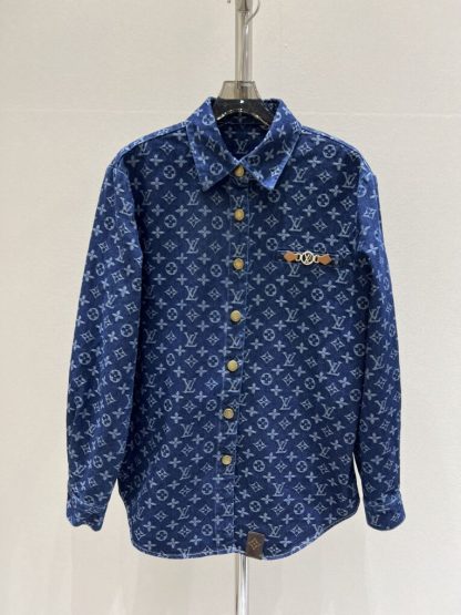 Replica Louis Vuitton Women's Denim Shirts 2024S #3758