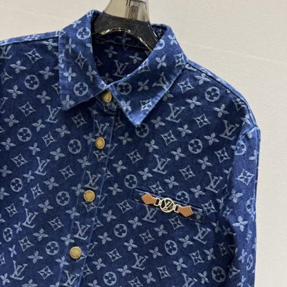  Louis Vuitton Women's Denim Shirts 2024S #3758 - Image 5
