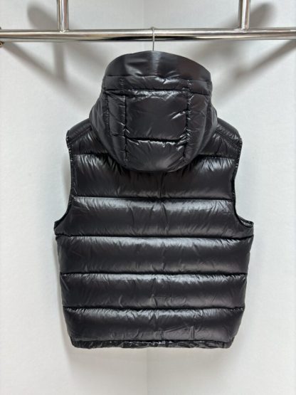 REPLICA MEN'S MONCLER TIBB DOWN GILET VEST BLACK #3775 - Image 7