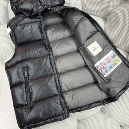 REPLICA MEN'S MONCLER TIBB DOWN GILET VEST BLACK #3775 - Image 4