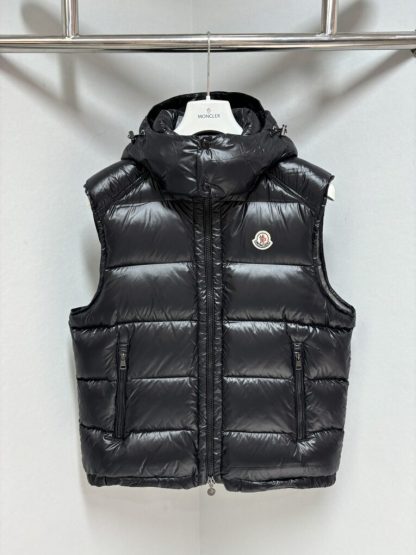 REPLICA MEN'S MONCLER TIBB DOWN GILET VEST BLACK #3775 - Image 9