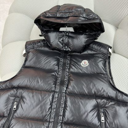 REPLICA MEN'S MONCLER TIBB DOWN GILET VEST BLACK #3775 - Image 5