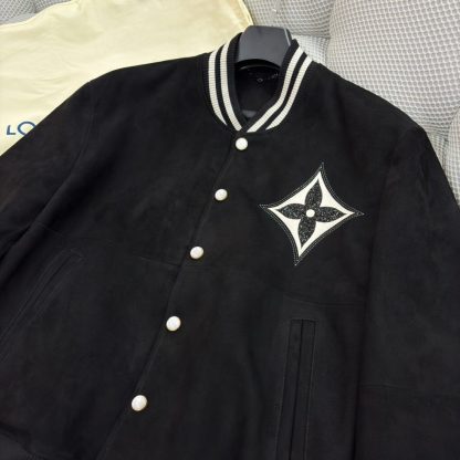  Louis Vuitton Embellished Lambskin Bomber Blouson Leather Jacket For Men #3856 - Image 2