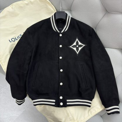  Louis Vuitton Embellished Lambskin Bomber Blouson Leather Jacket For Men #3856 - Image 7