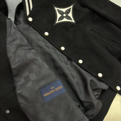  Louis Vuitton Embellished Lambskin Bomber Blouson Leather Jacket For Men #3856 - Image 5
