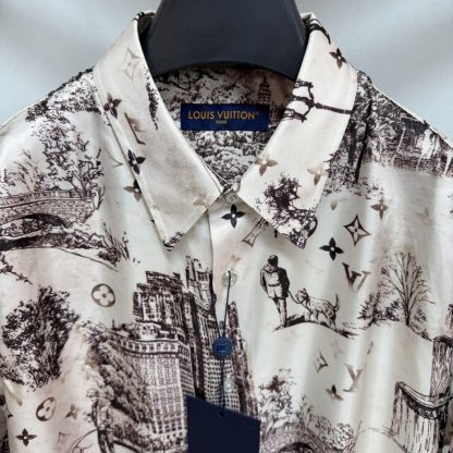 Louis Vuitton Men's Long-Sleeved Silk Shirt #3905 - Image 3