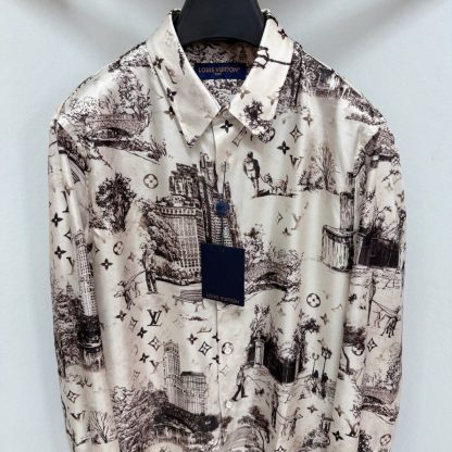  Louis Vuitton Men's Long-Sleeved Silk Shirt #3905 - Image 10