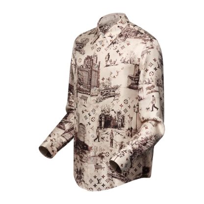  Louis Vuitton Men's Long-Sleeved Silk Shirt #3905 - Image 7