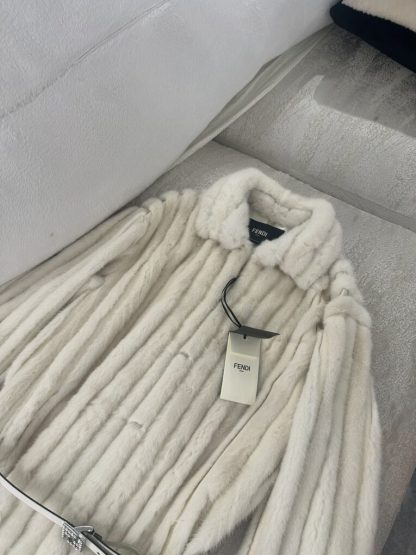  Fendi Mink Fur Coat Lambskin Coat For Women #3781 - Image 3
