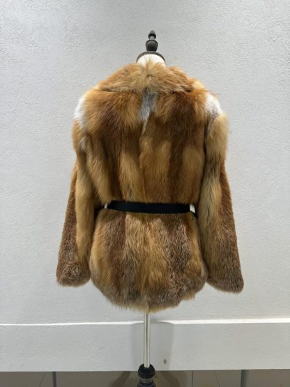  Dior Fox Fur Coat With CD Belt #3780 - Image 8