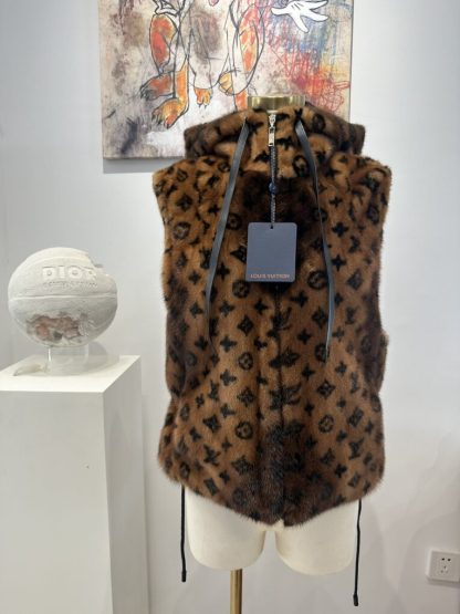 Replica Louis Vuitton Monogram Mink Hooded Gilet #3782
