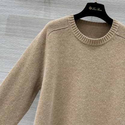  Loro Piana Cellio Crewneck Baby Cashmere Women's Sweater Knitwear Beige #3779 - Image 7