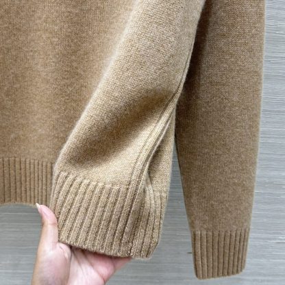  Loro Piana Cellio Crewneck Baby Cashmere Women's Sweater Knitwear Beige #3779 - Image 8