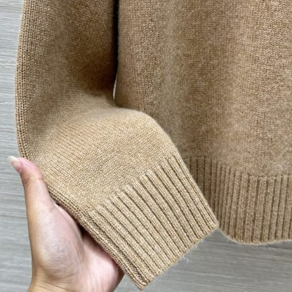  Loro Piana Cellio Crewneck Baby Cashmere Women's Sweater Knitwear Beige #3779 - Image 5